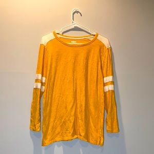 Mustard Yellow Top w/White Stripes